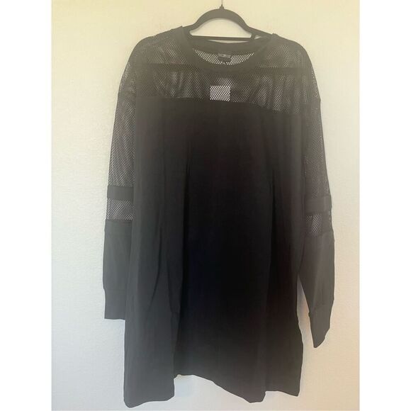 NWT - PSK Collective Remixed Long Sleeve Jersey Dress in Black - Picture 2 of 5
